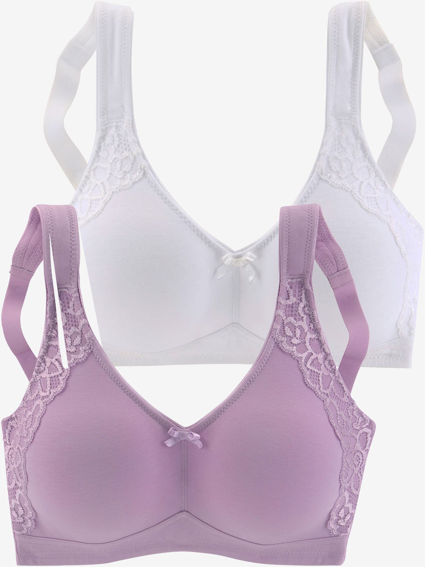 Soutien-gorge doux lot de 2 soutiens-gorge sans armatures basique, économique
