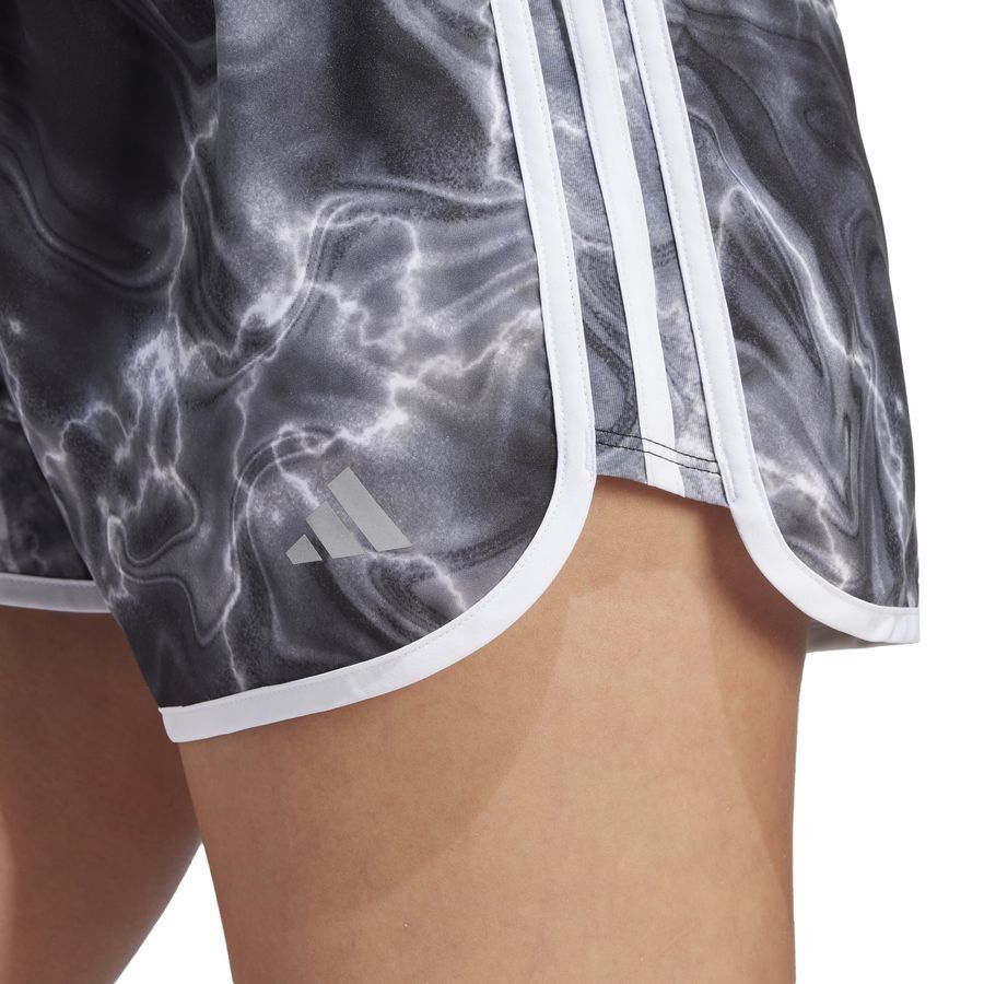 adidas Short Running Marathon 20 AOP - Noir/Blanc/Gris Femme