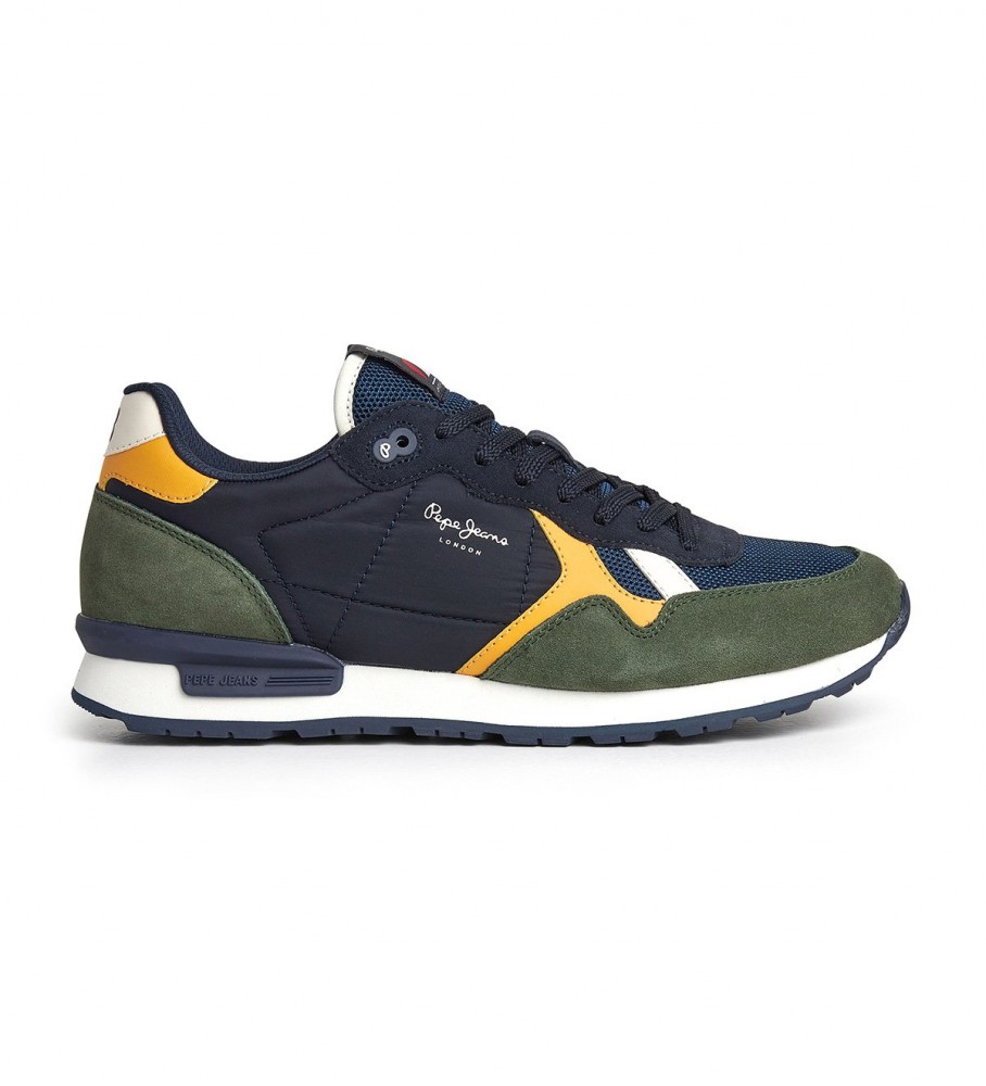 Tênis Pepe Jeans Brit Heritage M em couro azul-marinho