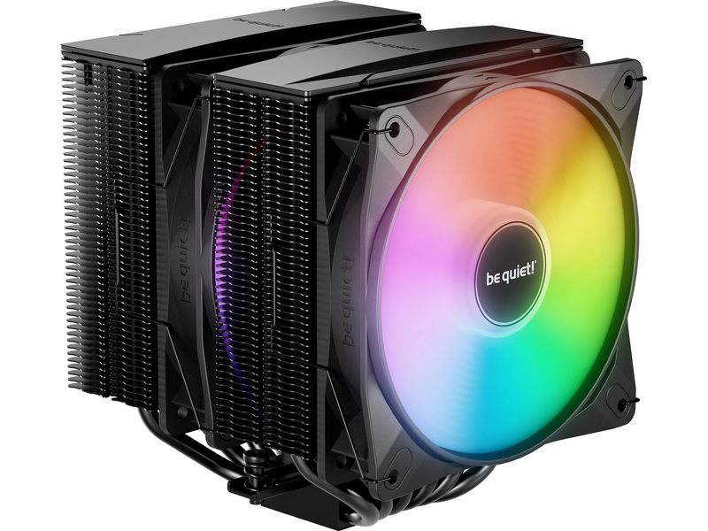 be quiet! CPU-Kühler Pure Rock Pro 3 LX Schwarz Leistungsstarker Dual-Tower-CPU-Kühler mit RGB-Beleuchtung