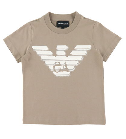 Emporio Armani T-shirt - 3-pak - Navy/Brun/ Grøn m. Print