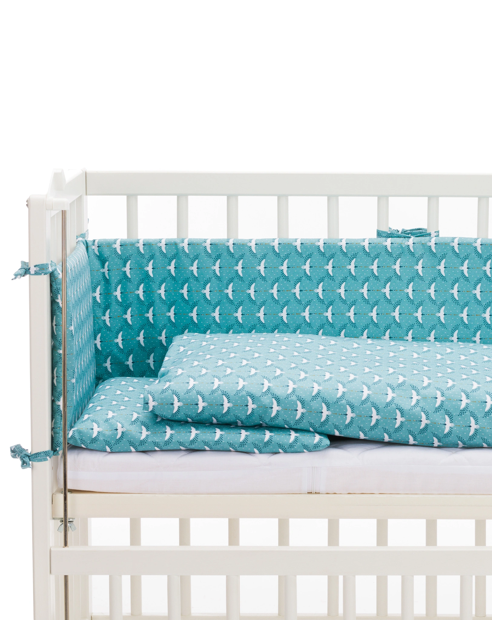 Bettset COCON LUXE - BIRDS 6-teilig in petrol