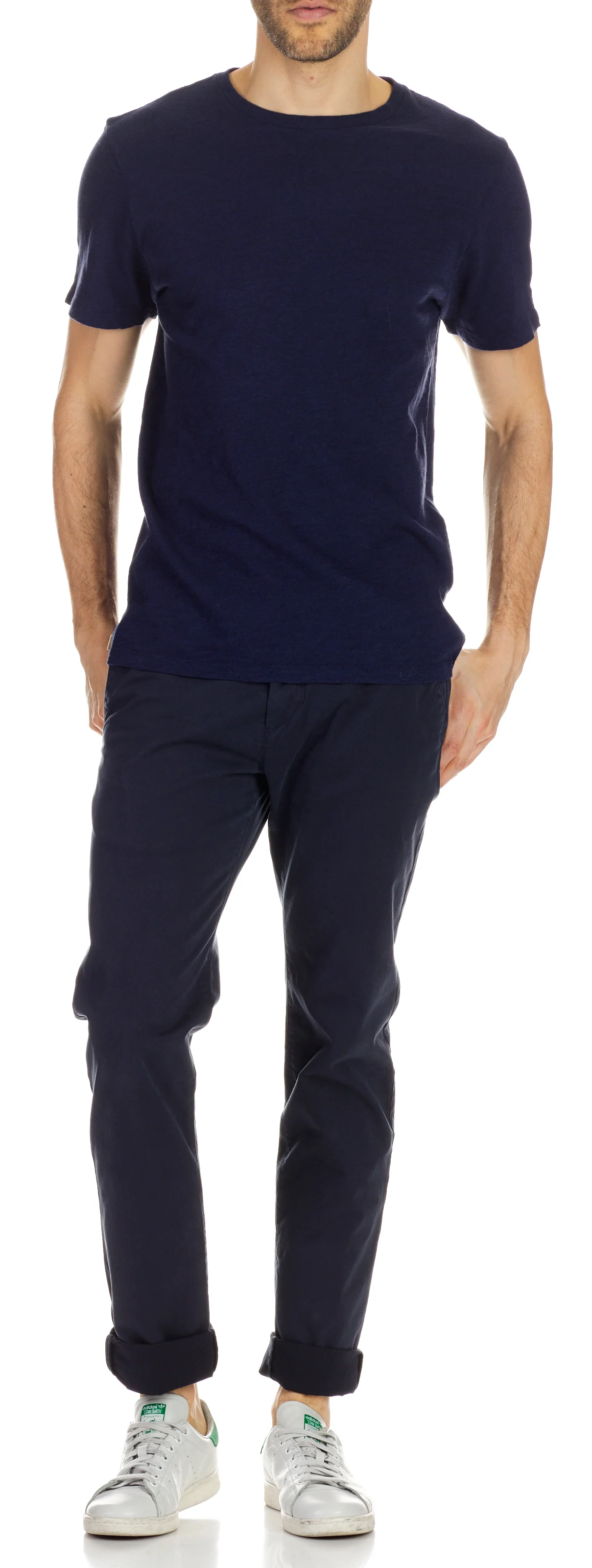Chino slim en coton stretch | Bleu