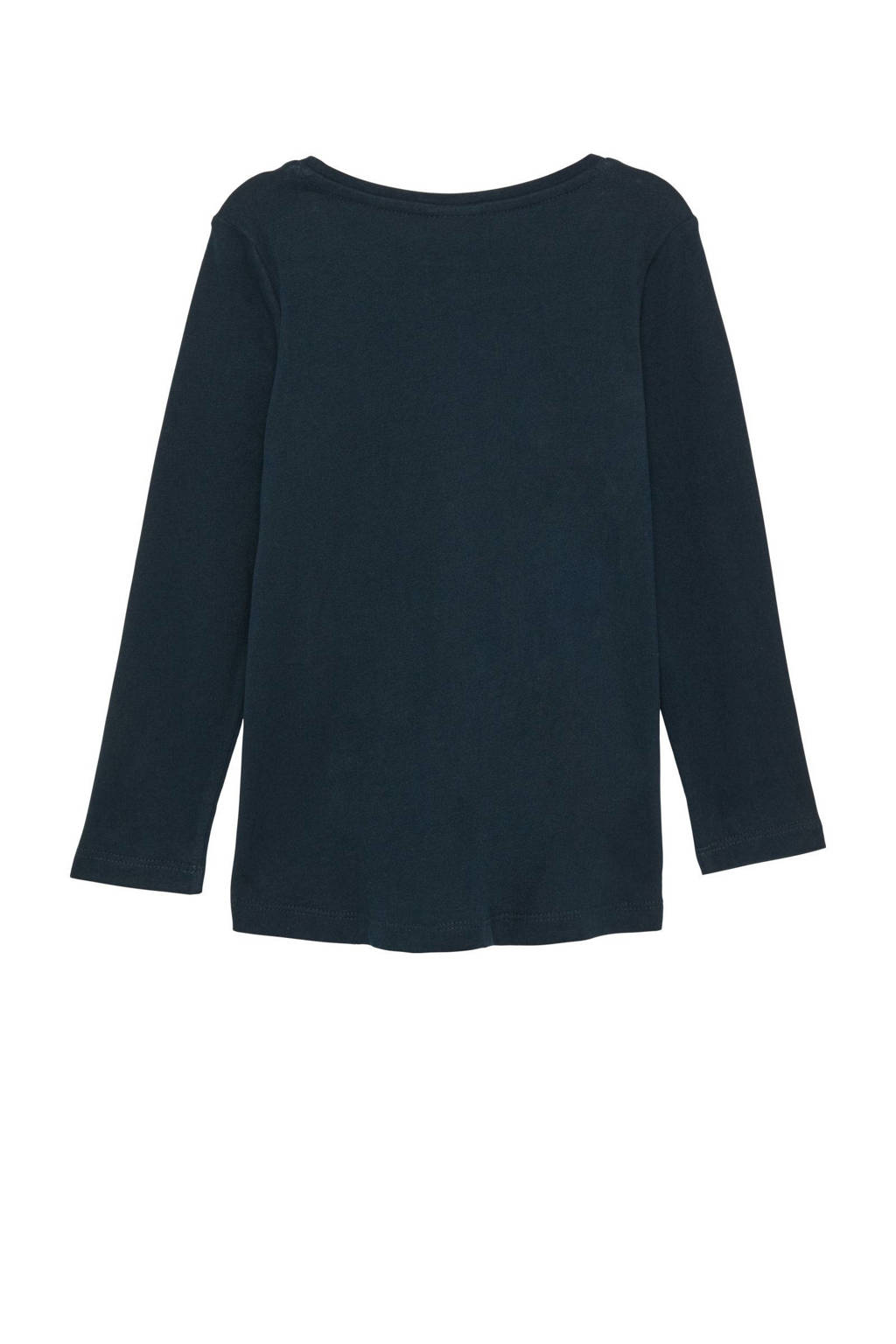 s.Oliver longsleeve met printopdruk donkerblauw