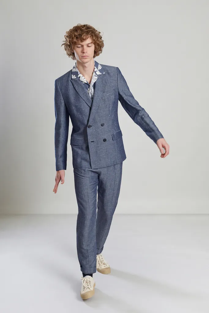 Veste de Costume Croisée en lin japonais L'Exception Paris