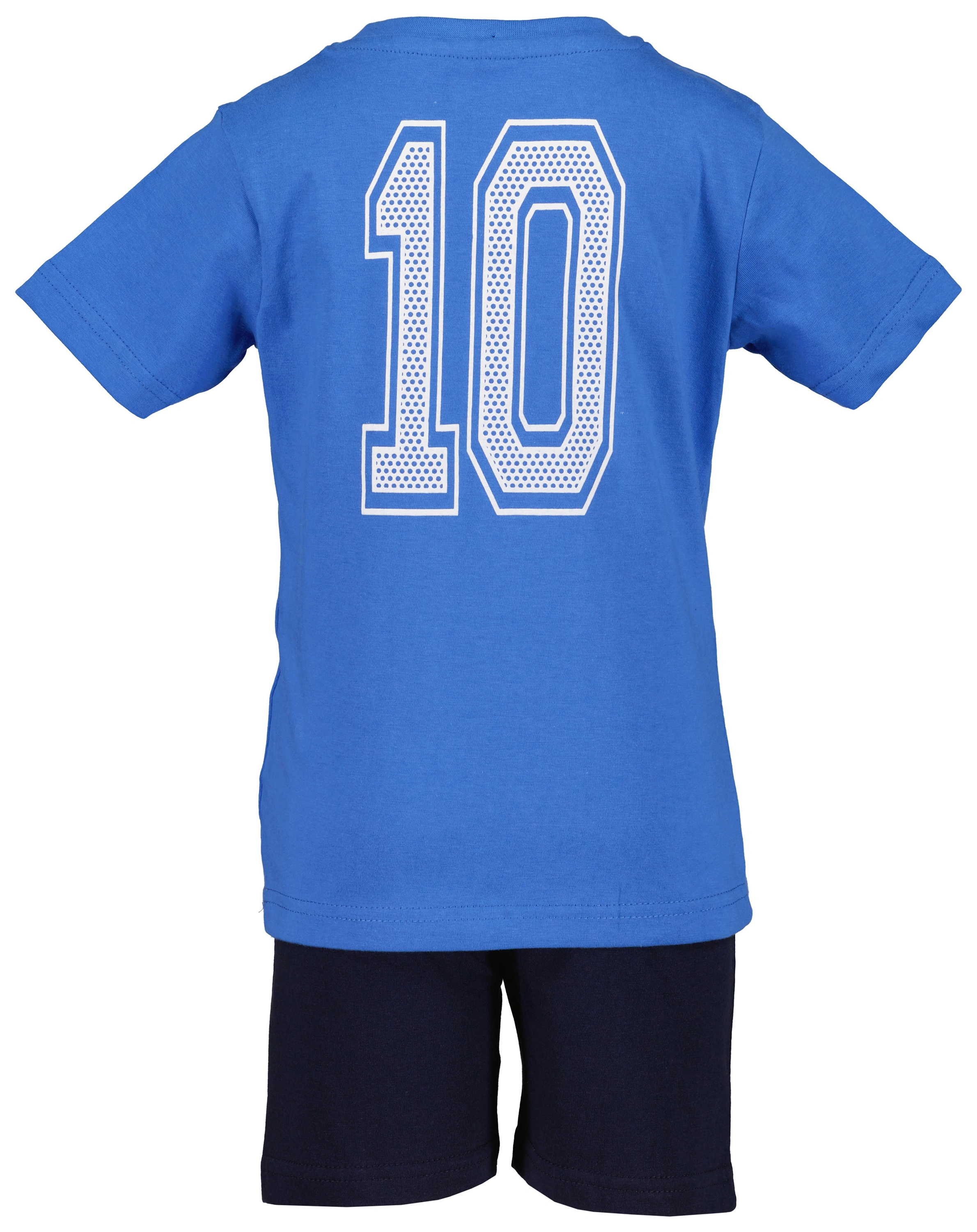T-Shirt PLAY THE GAME mit Shorts in blau