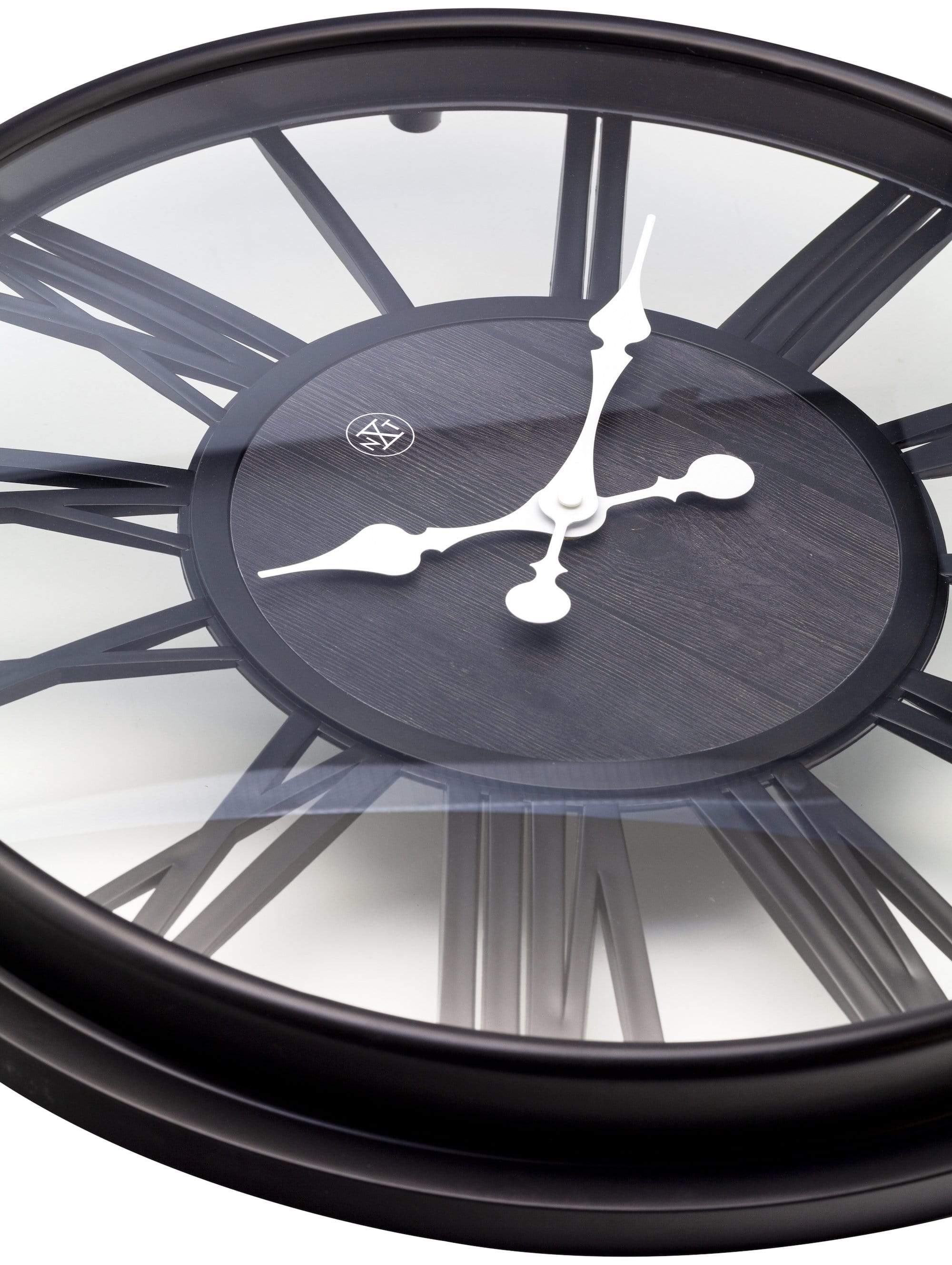 NeXtime - nXt - Wandklok -  51 cm - Plastic - Zwart - 'Quebec'