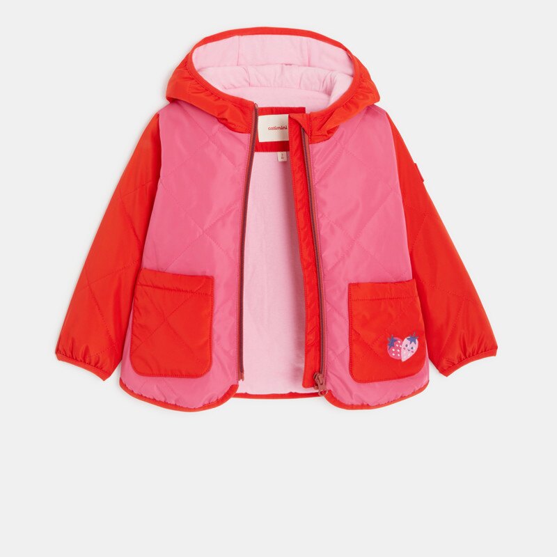 Blouson bébé fille rose et rouge bébé fille Catimini Rose