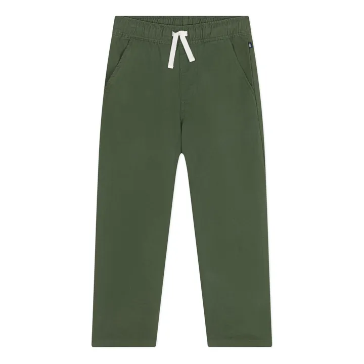 Petit Bateau Pantalon Maska Coton Lin | Vert kaki