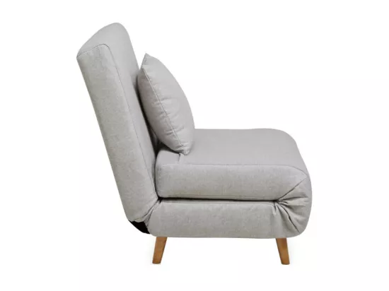 Adron - Fauteuil convertible lit 1 place : Couleur - Gris clair