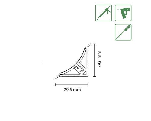 PICCANTE wandafwerkingsstrip WAP30 Milano K2589 3000x30x30mm
