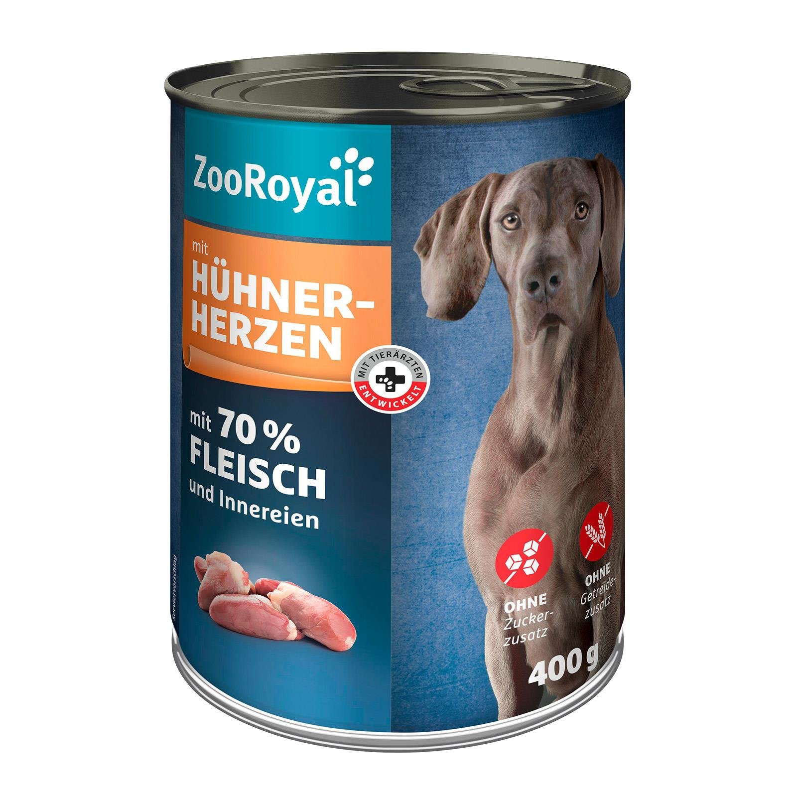 ZooRoyal Dose mit Hühnerherzen