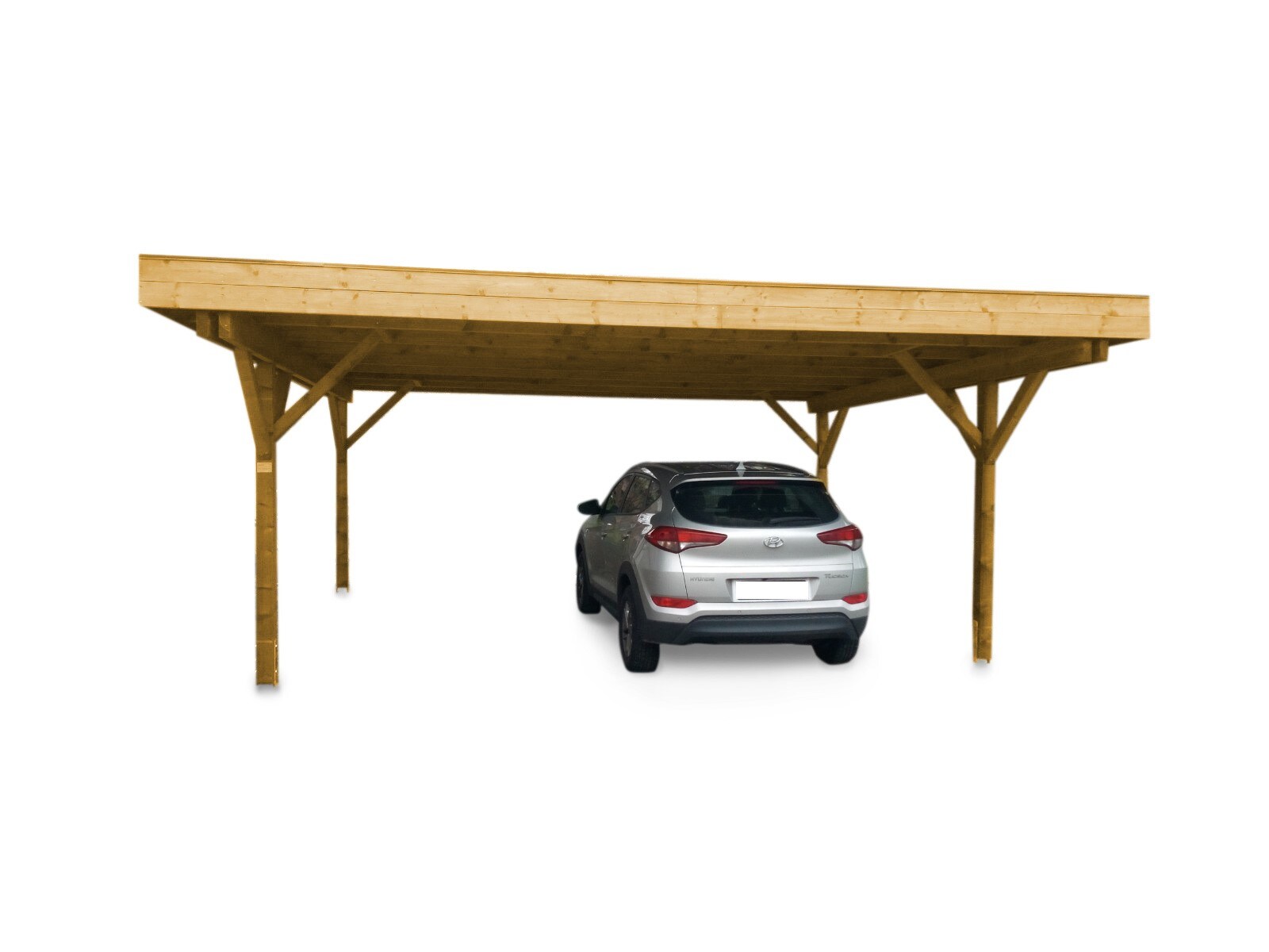 LENNECARport, Doppelcarport mit Flachdach Modell 