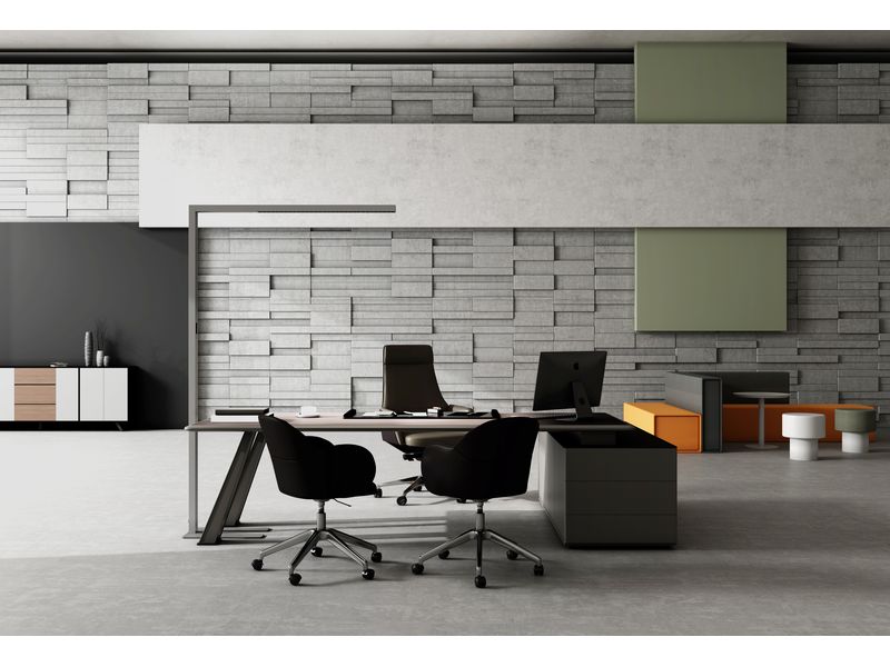 Hybriqs Bürostehleuchte Hybrid Light Four HCL, Silber Arbeitsleuchte