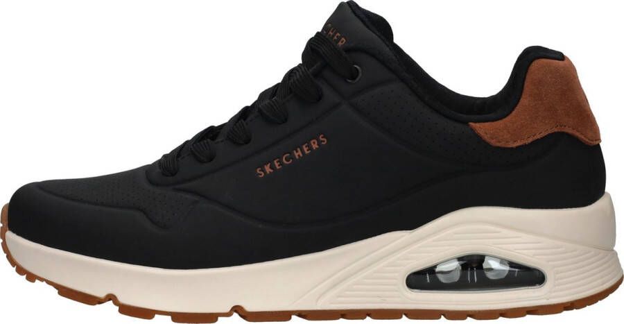 Skechers Air-Cooled Memory Foam Jogging Sneaker Black Heren