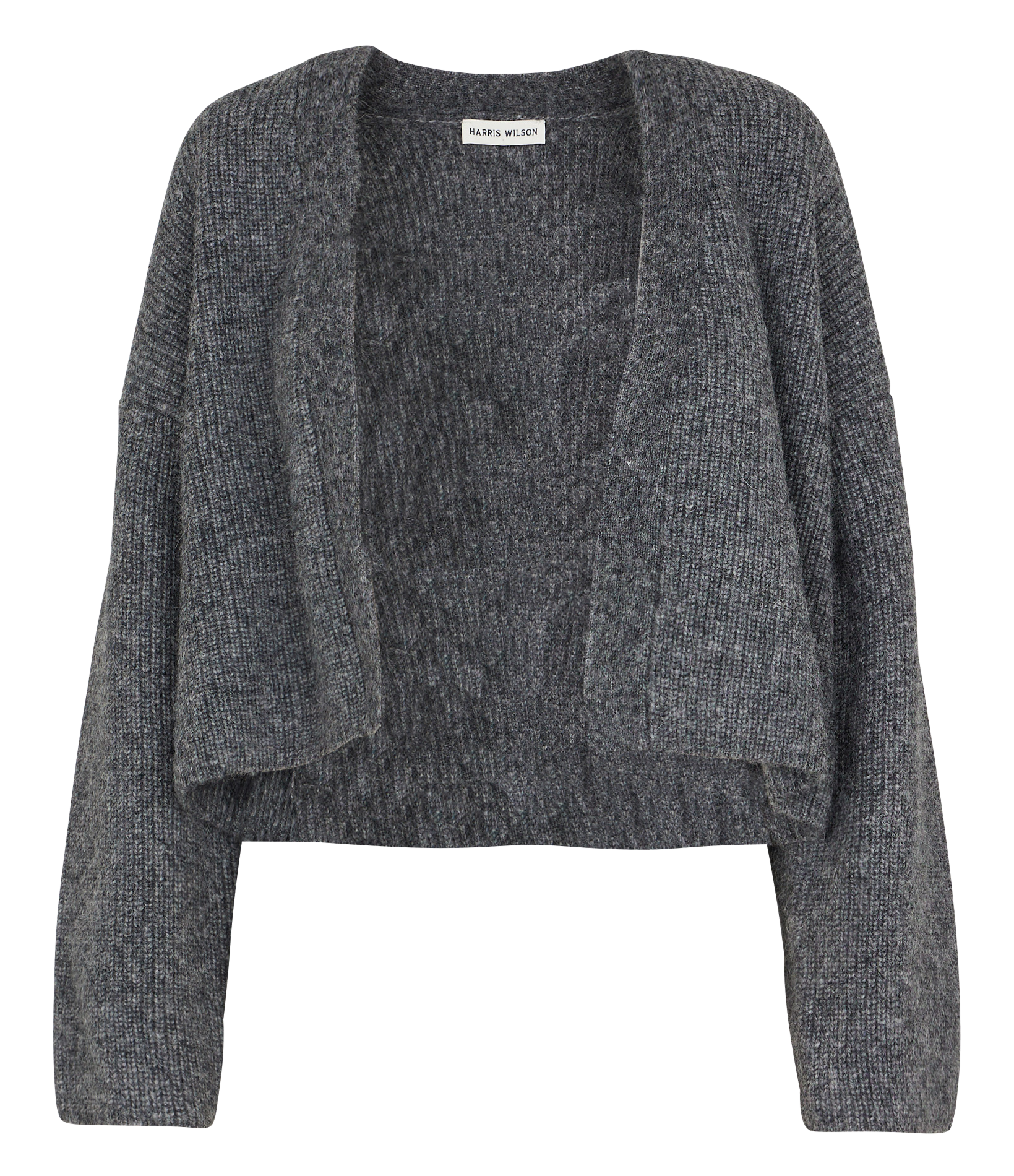 ERICA - Gilet ample en laine mélangée| Gris