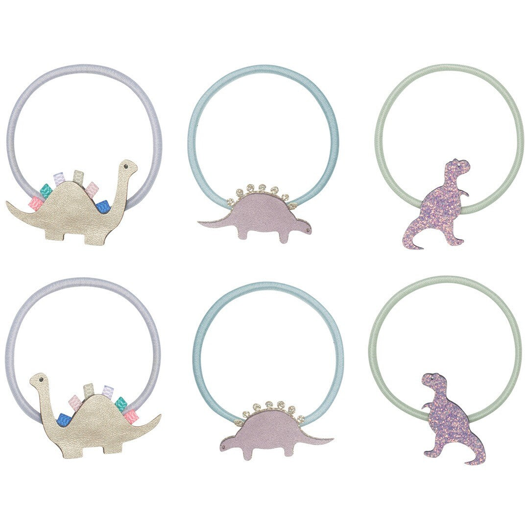Mimi & lula haarelastiekjes dino pastel - 6st