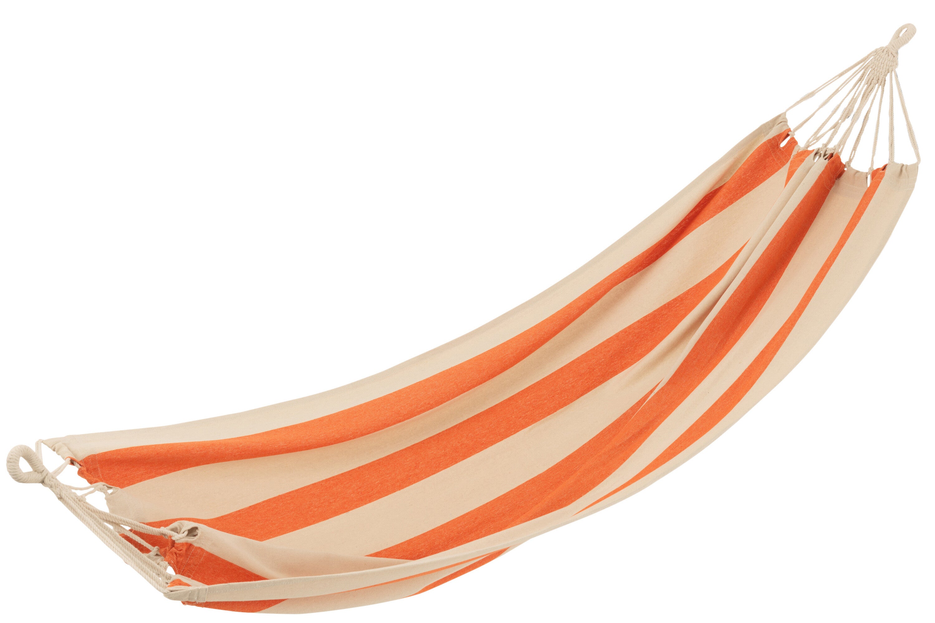 J-Line hangmat Brede Strepen - katoen|polyester - oranje|ecr