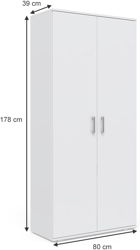 Vicco Schuhschrank Torge, Schuhregal, Weiß, 80 x 178 cm