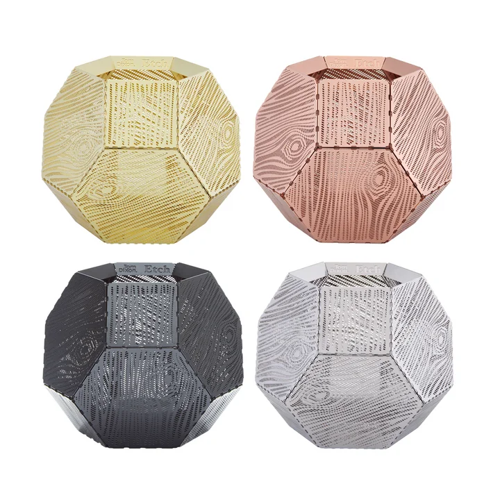 Tom Dixon - Etch Teelichthalter, ETT02, Edelstahl