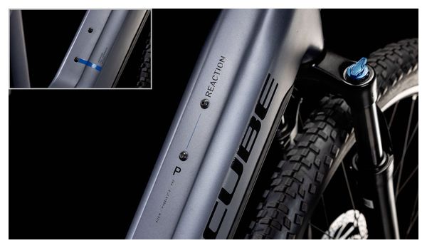VTT Électrique Semi-Rigide Cube Reaction Hybrid Pro 800 Easy Entry Shimano Deore/Deore XT 12V 800 Wh 27.5'' Gris Metallic 2025