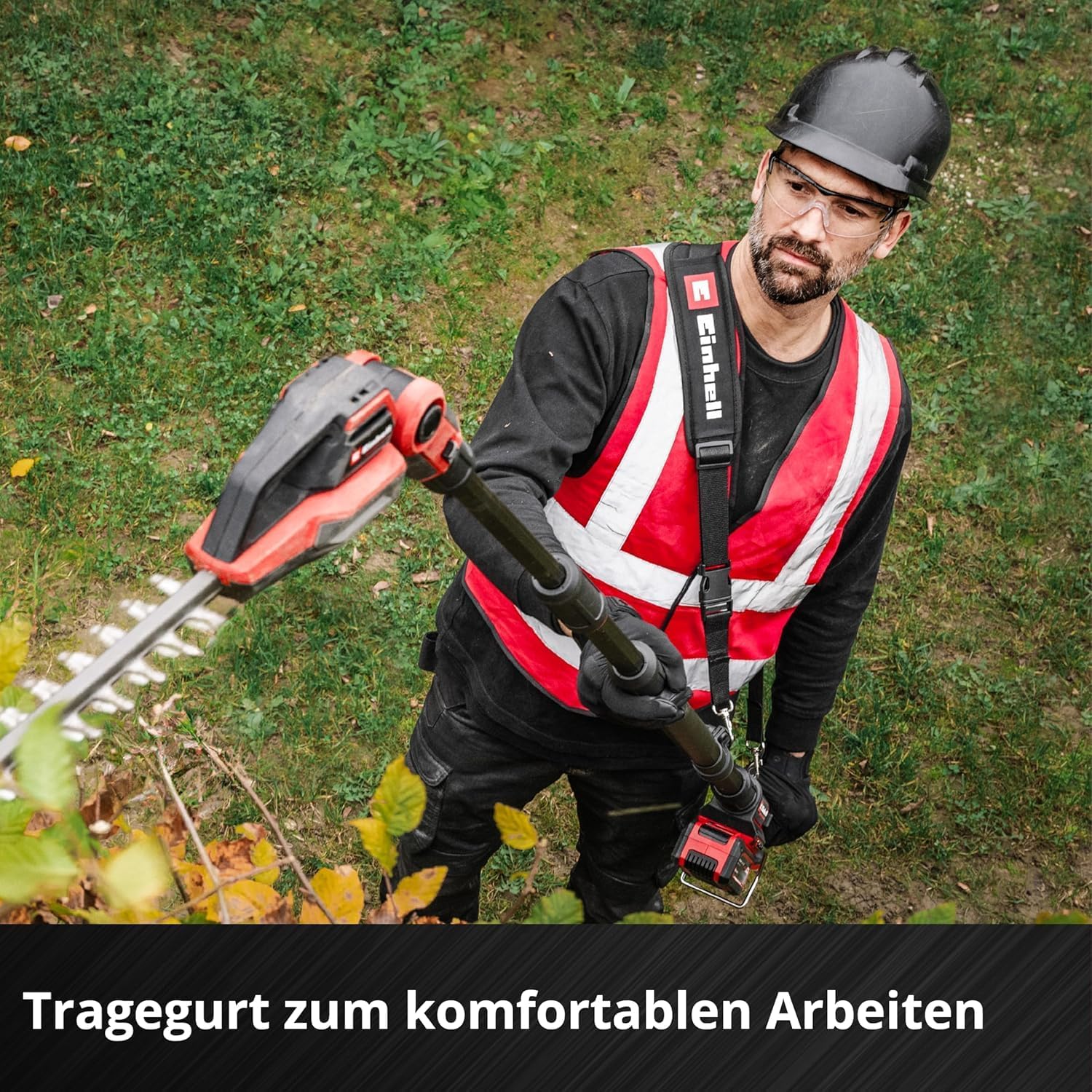 Einhell Professional Akku-Teleskop-Heckenschere GP-HH 18/50 Li T BL-Solo Power X-Change (18 V, 50 cm Schnittlänge, 25 m Zahnabstand, Brushless, 8-Fach neigbar, ohne Akku)