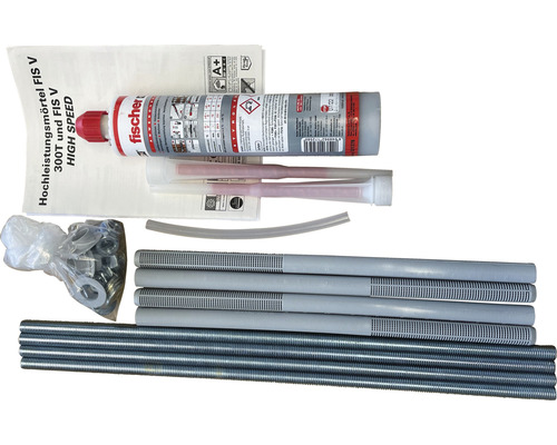 Luifelmontageset voor dubbelschalig metselwerk (set voor 4 bevestigingspunten)