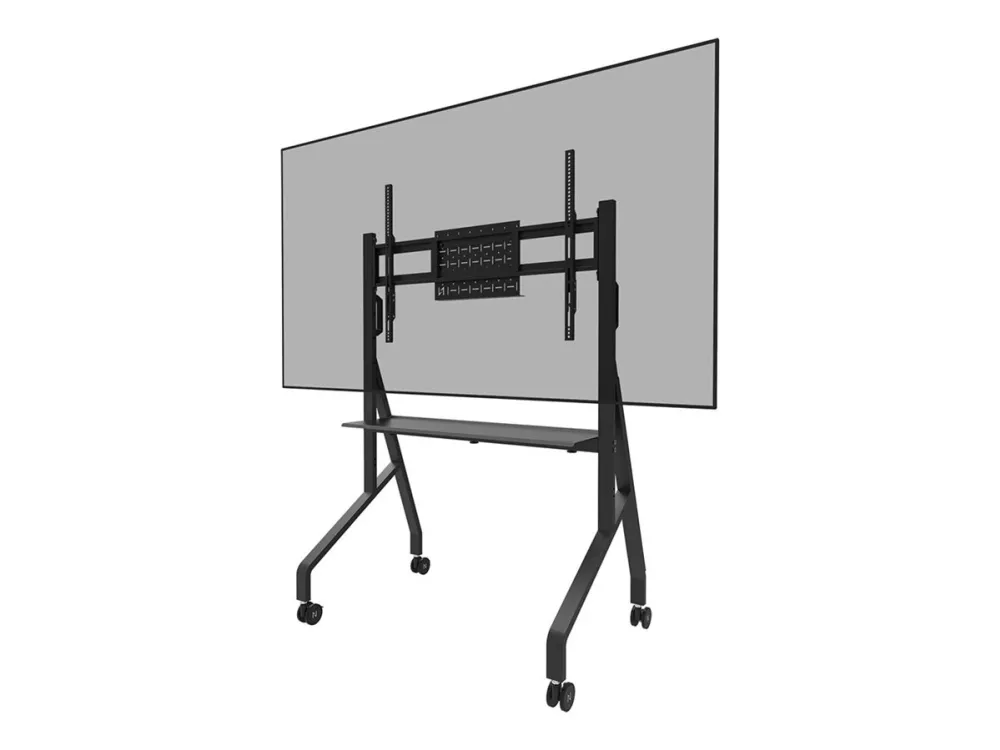 Neomounts FL50-525BL1 - Vogn med hjul - robust - for fladt panel - gulvstander - låsbar - stål - sort - skærmstørrelse: 55