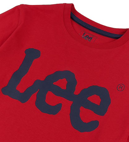 Lee T-shirt - WobBlå Graphic - Tango Red
