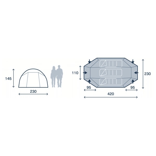 Kampa - Mossborn-K 03 - Tente 3 places