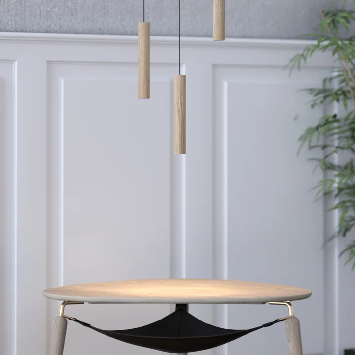 Umage - Chimes Pendelleuchte LED, Ø 3 x 22 cm, Eiche dunkel