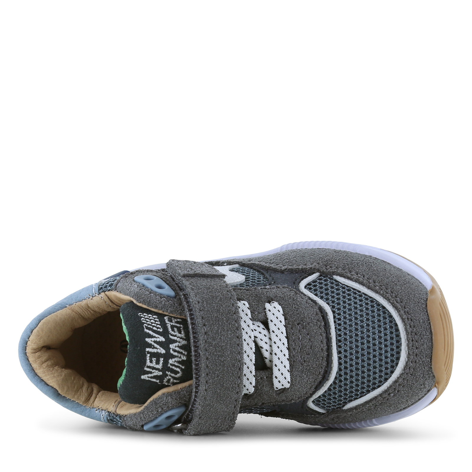 Shoesme wit-blauwe sneaker Leer, Microleer | Jongens schoenen