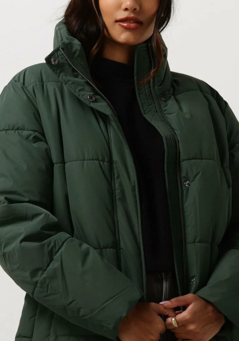 MINUS groene minus gewatteerde jas ava puffer coat