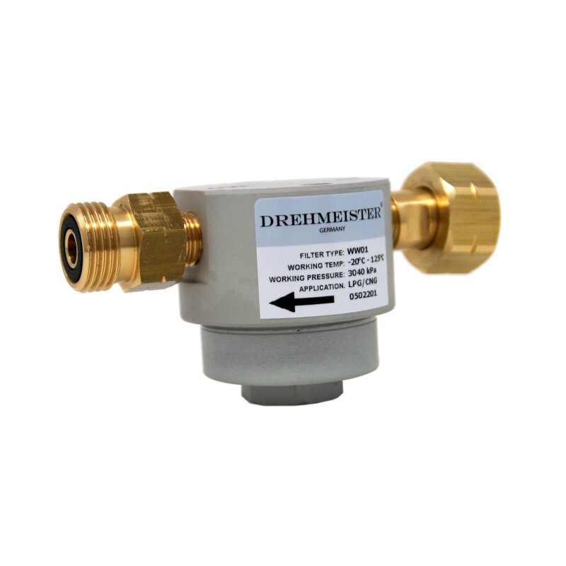 DREHMEISTER Gasflaschenfilter Smart W21,8 x 1/14 LH