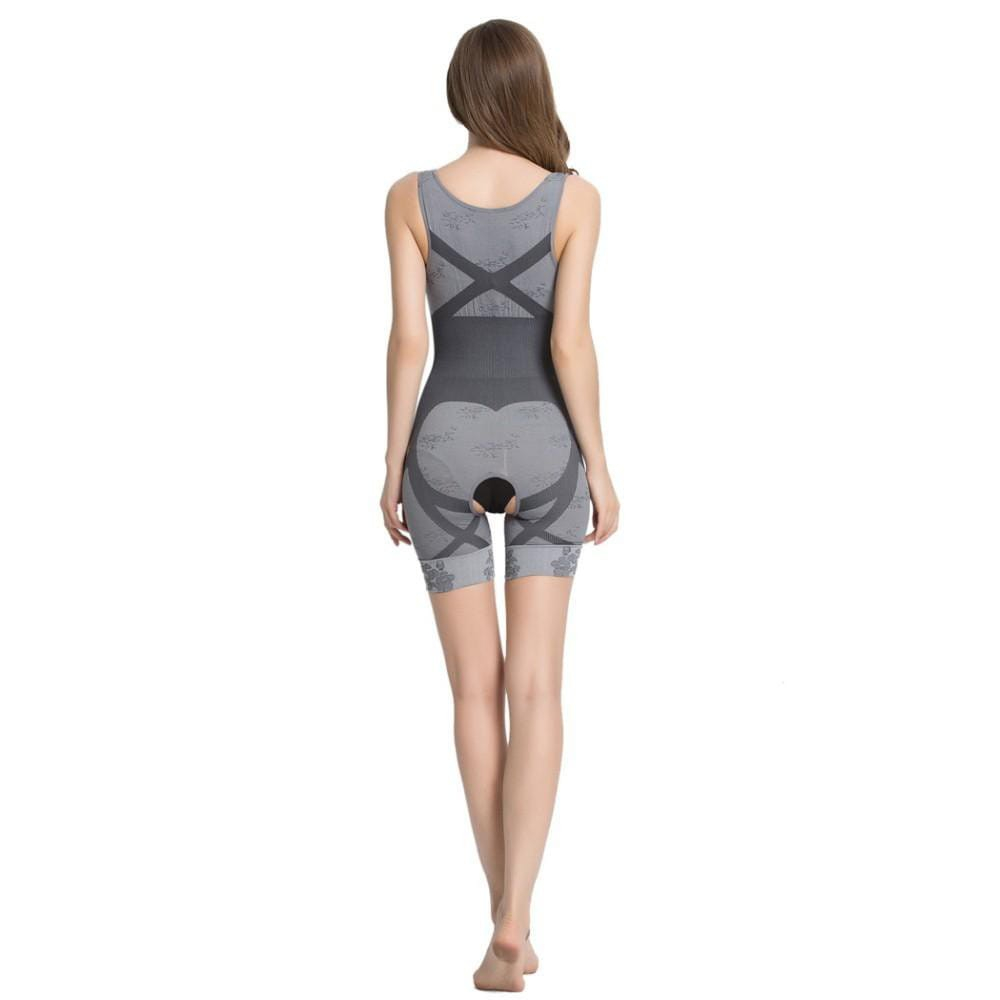 (Gr. L-XL) Damen Body Former Shapewear Unterwäsche - Grau