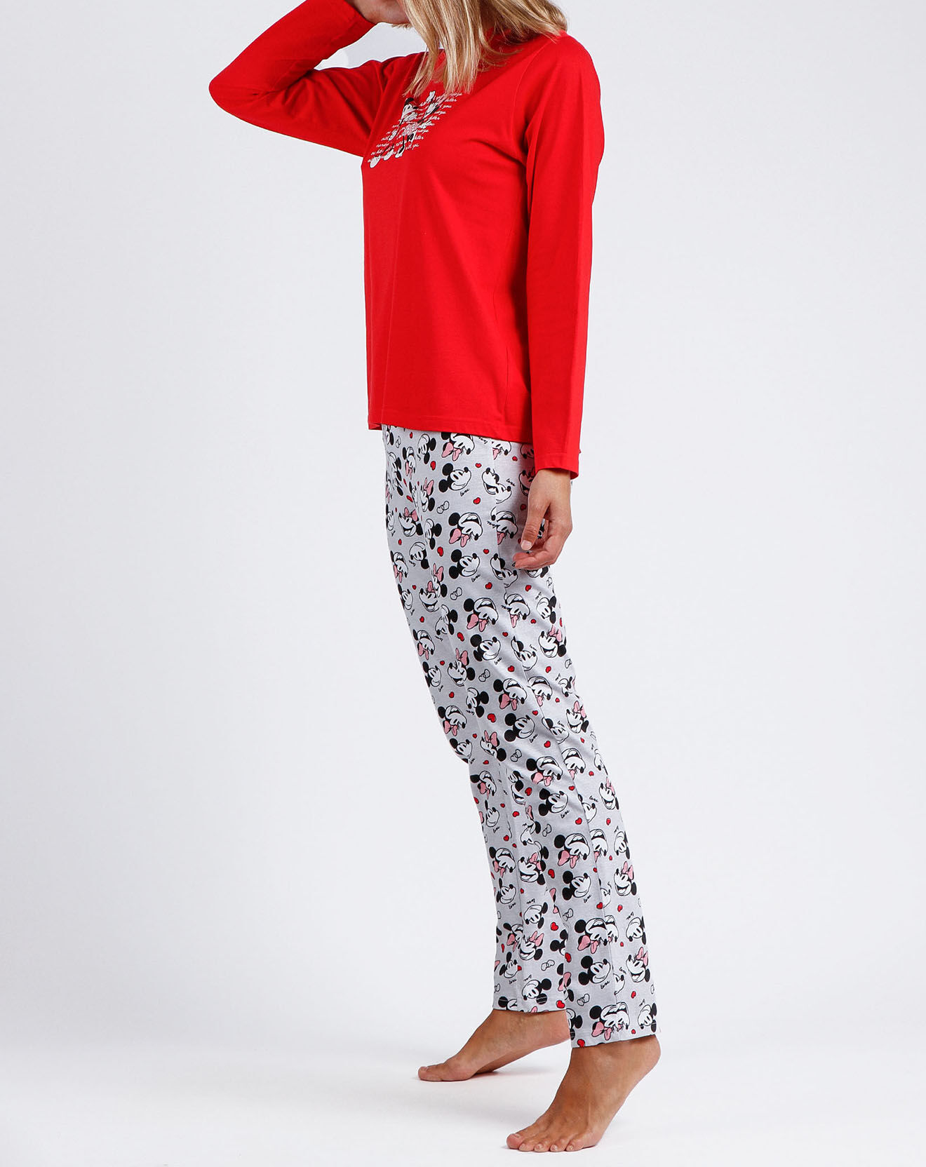 28 Haut à manches longues & Pantalon Selma rouge/gris