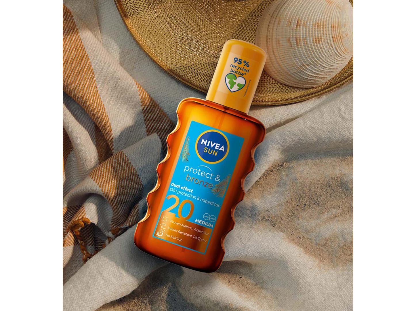 PROTETOR SOLAR BRONZEADO NATURAL SPRAY ÓLEO FP20 PROTECT & BRONZE NIVEA SUN 200 ML