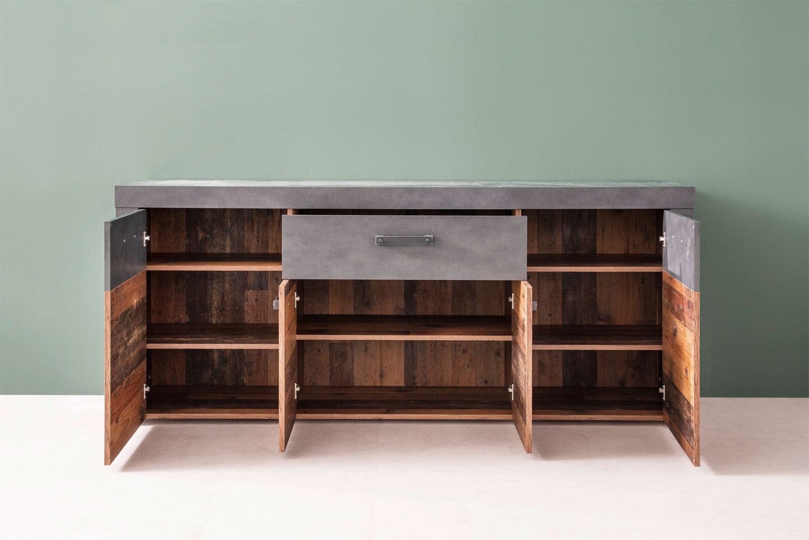 Sideboard Indy Grau/Braun 178 x 77 x 40 cm