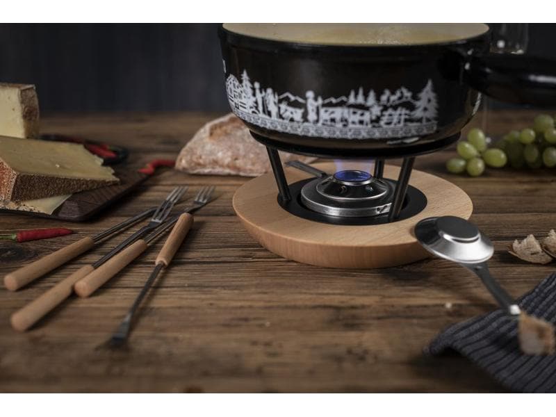 Kuhn Rikon Fondue-Caquelon Induktion Alpweide Schwarz Fonduepfanne