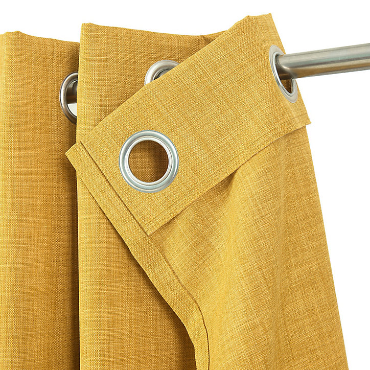 Rideau Novan GoodHome ocre l.140 x H.260 cm