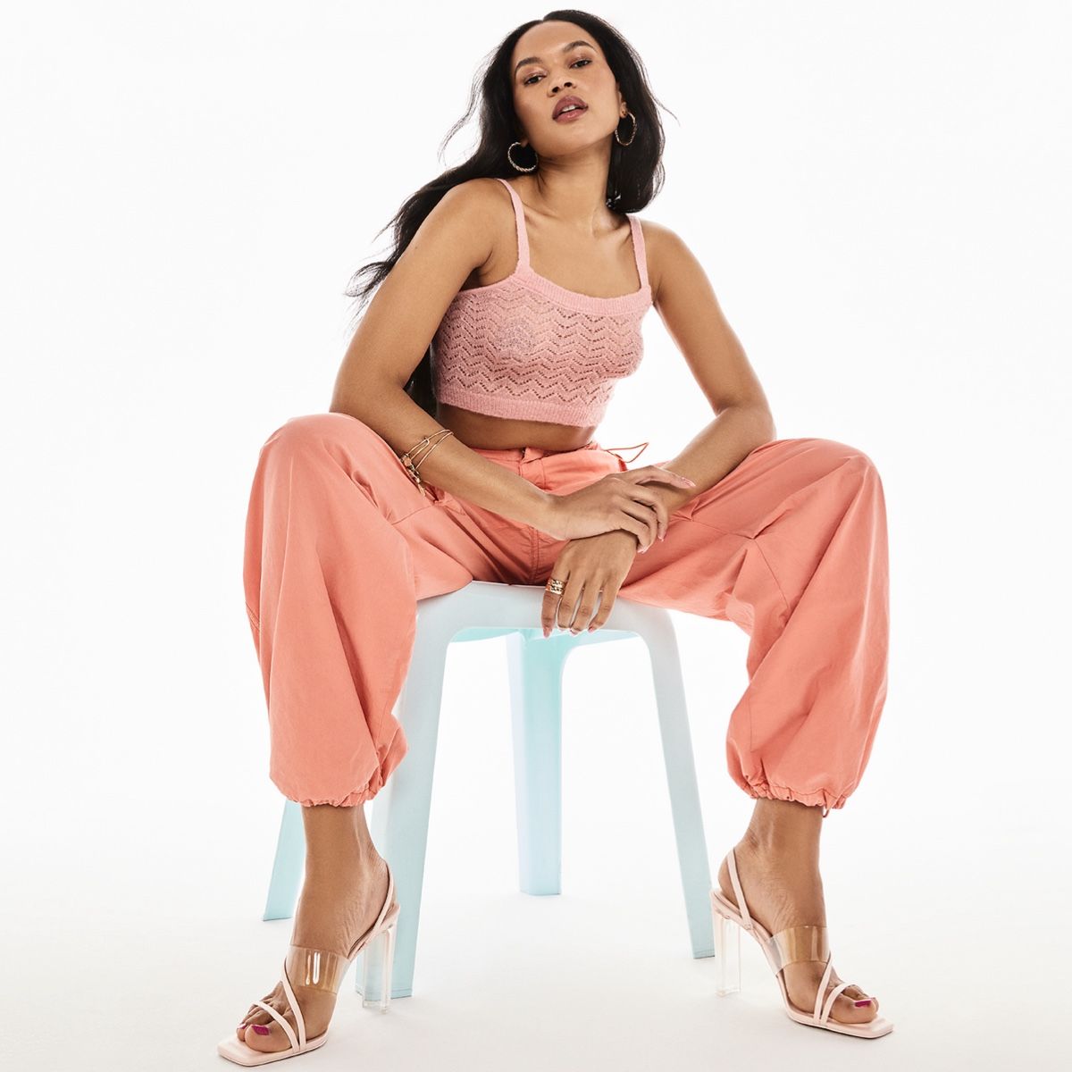 Kiyana Light Pink Women Heeled sandals