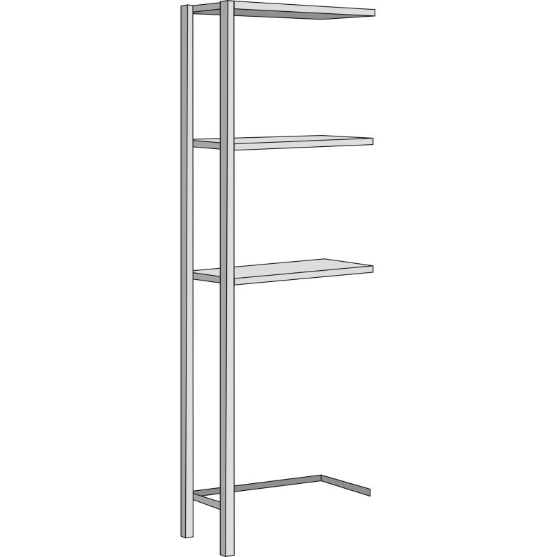 Rayonnage MODULO - Module Spécial buanderie objets au sol - Extension B