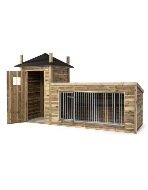 Voldux Hondenhok Lize - Hondenhok - 392x150x235 cm Bruin