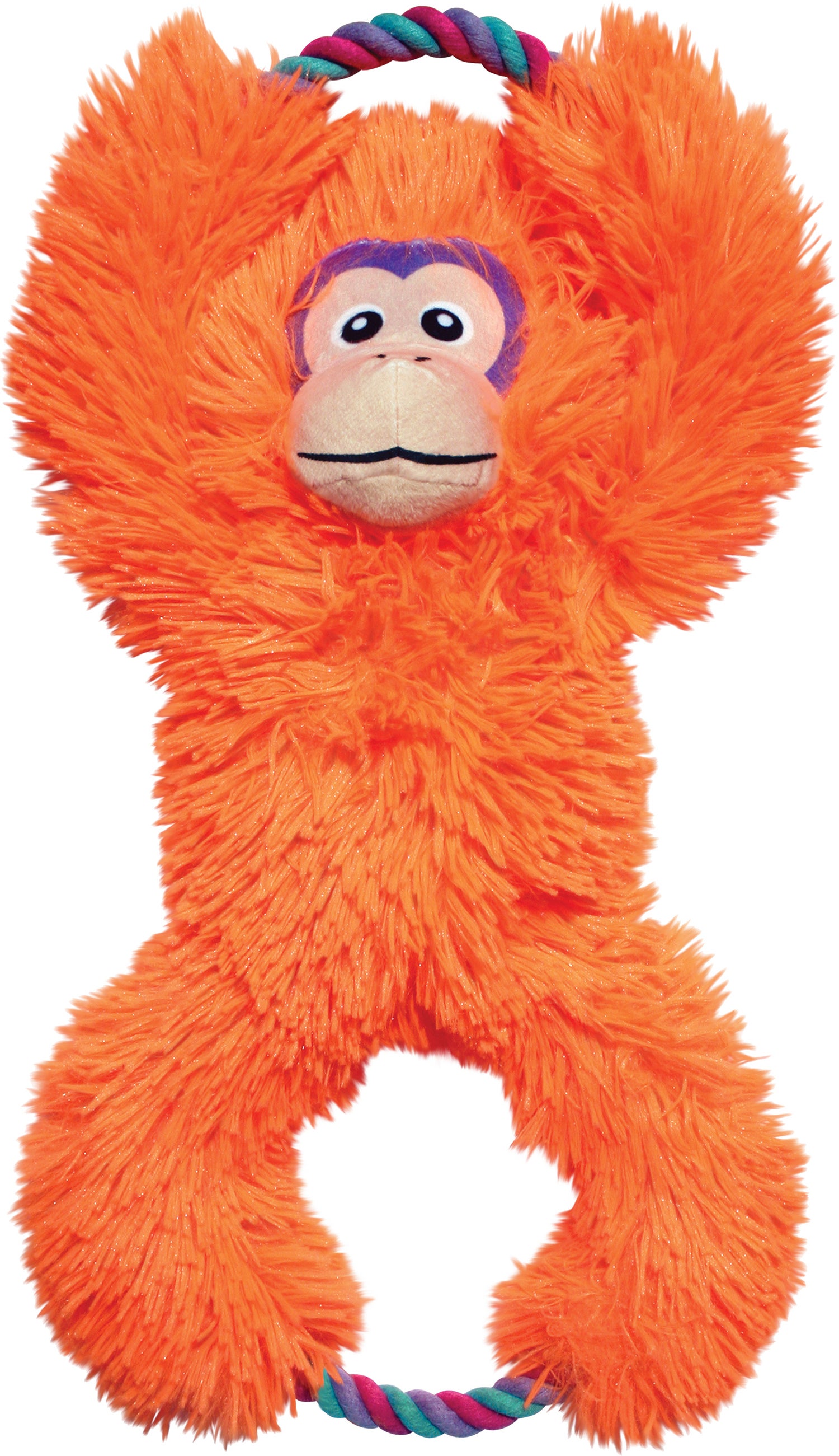 Kong hondenspeelgoed knuffel Tuggz aap oranje 23 x 11 x 42 cm