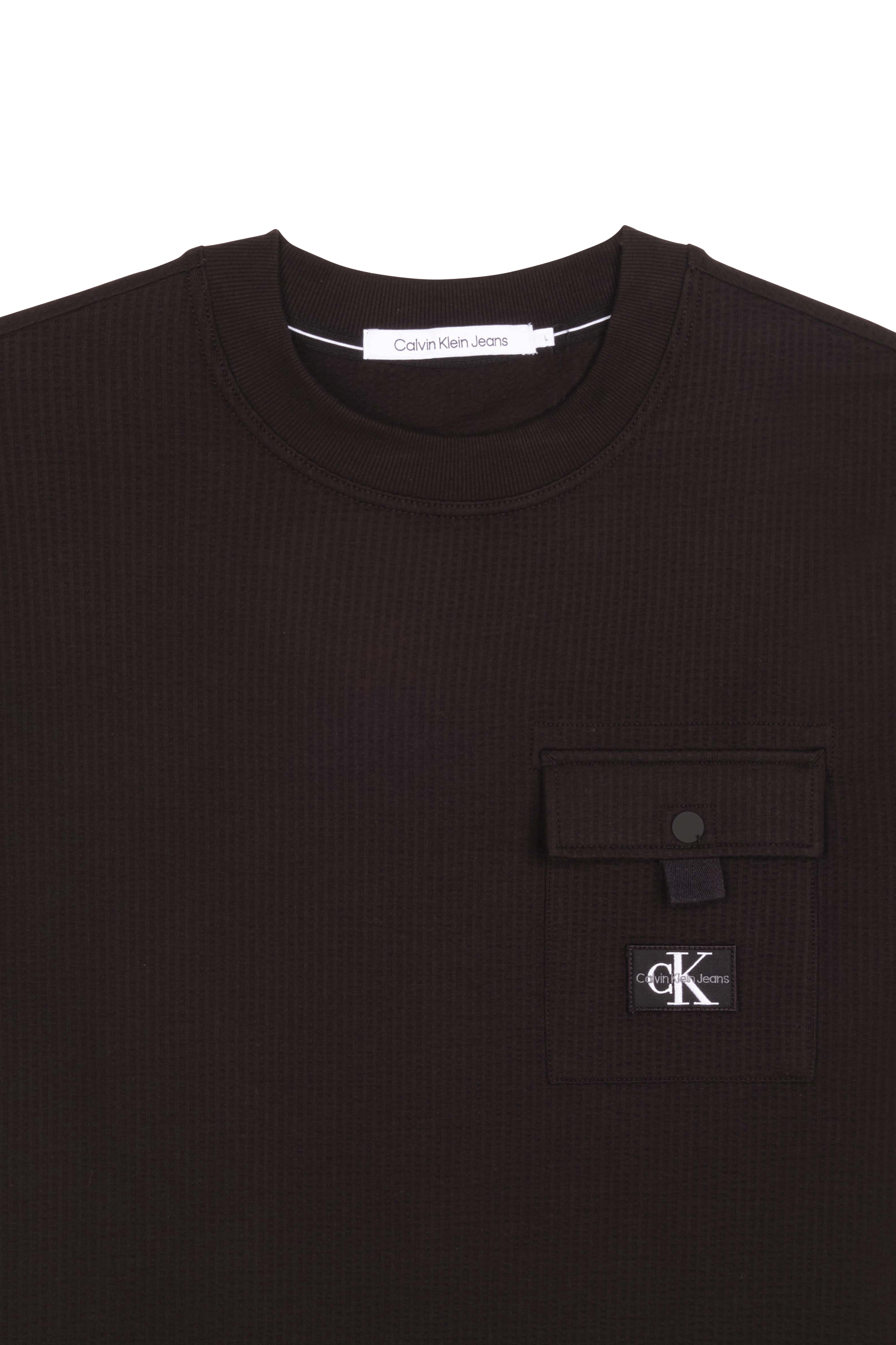 CALVIN KLEIN JEANS T-shirt TEXTURE POCKET  Noir