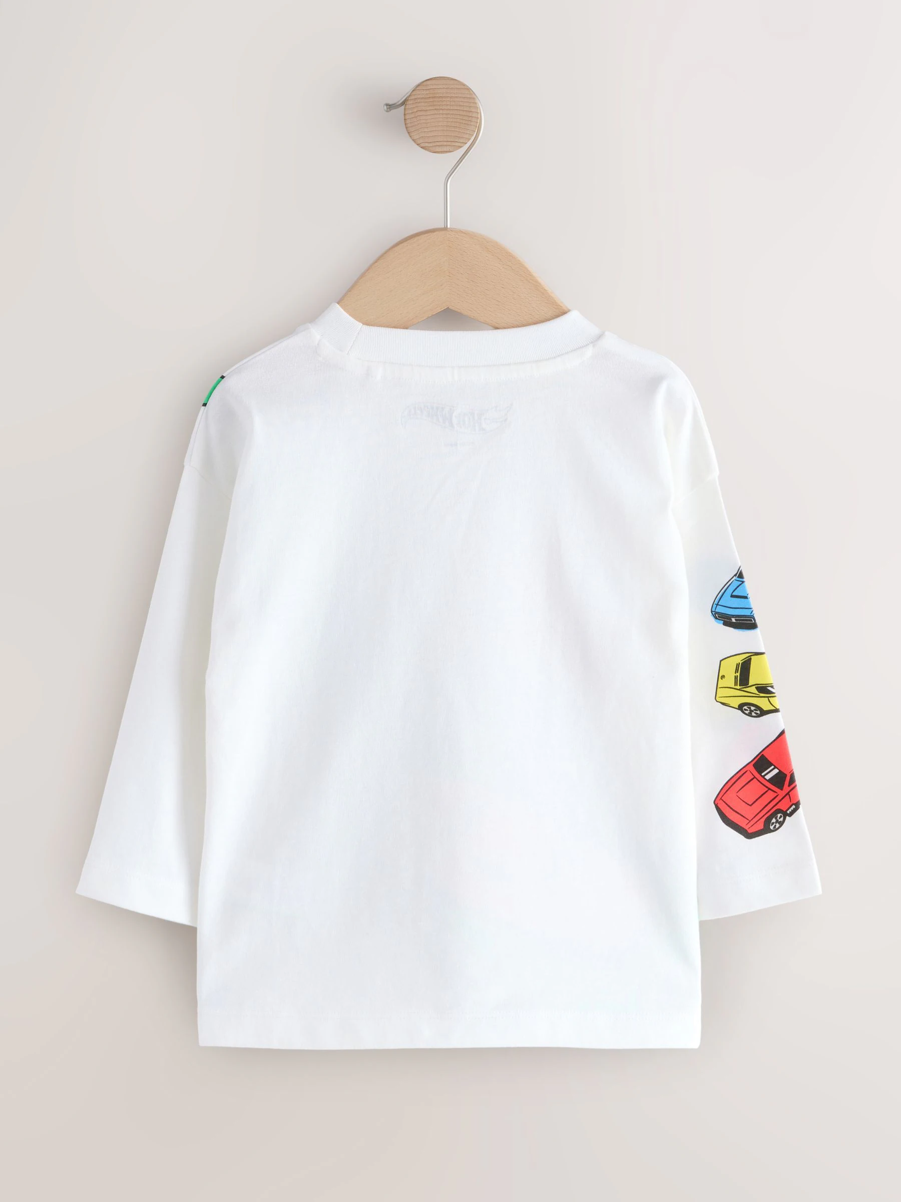 Wit - Hot Wheels T-shirt met lange mouwen (9mnd -8jr)