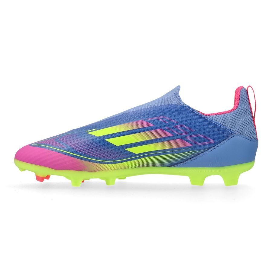 adidas F50 League Laceless FG/AG Celestial Victory - Blue Fusion/Lucid Lemon/Lucid Pink Enfant