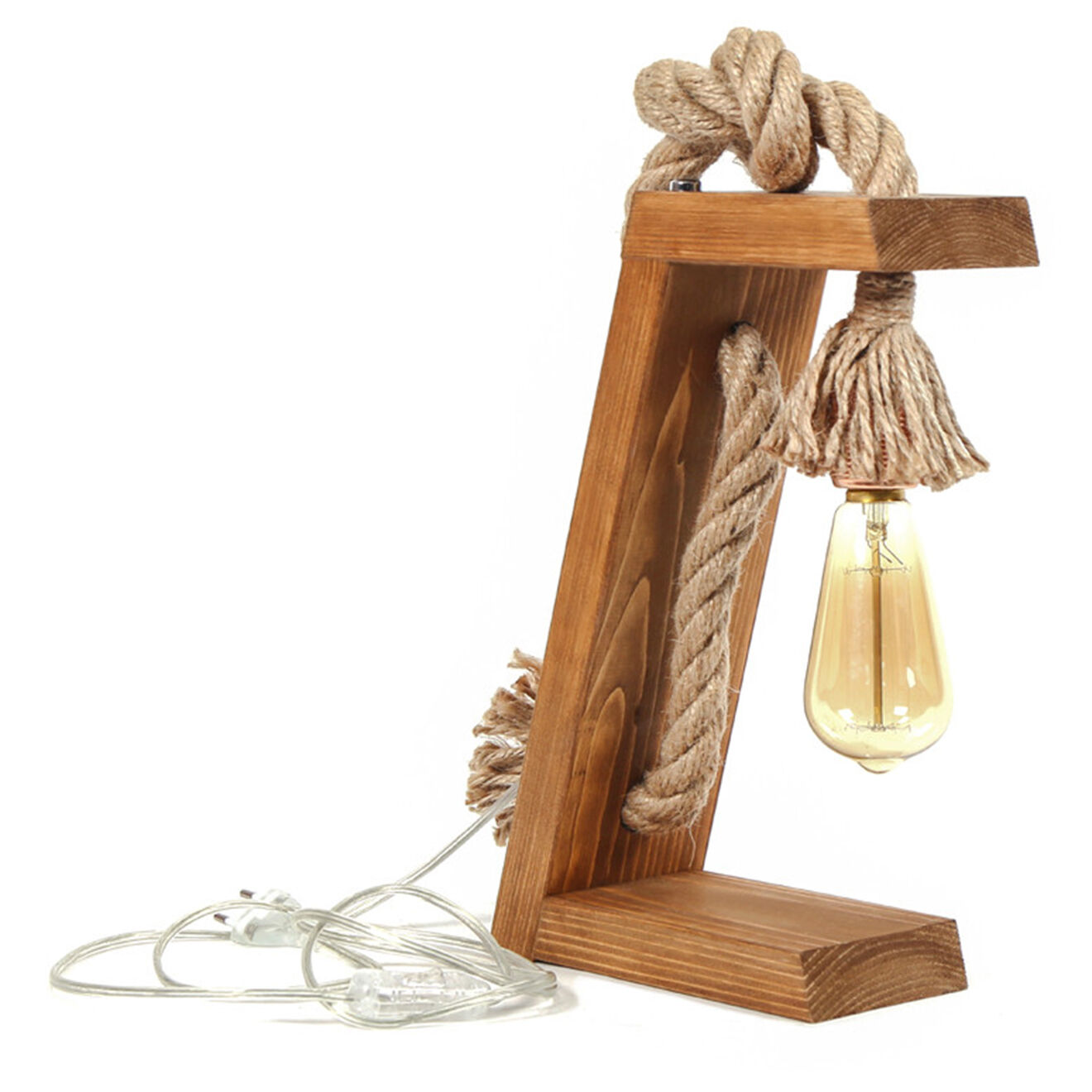 Opviq Lampe de table KN13 brun/doré - 20x35x10 cm