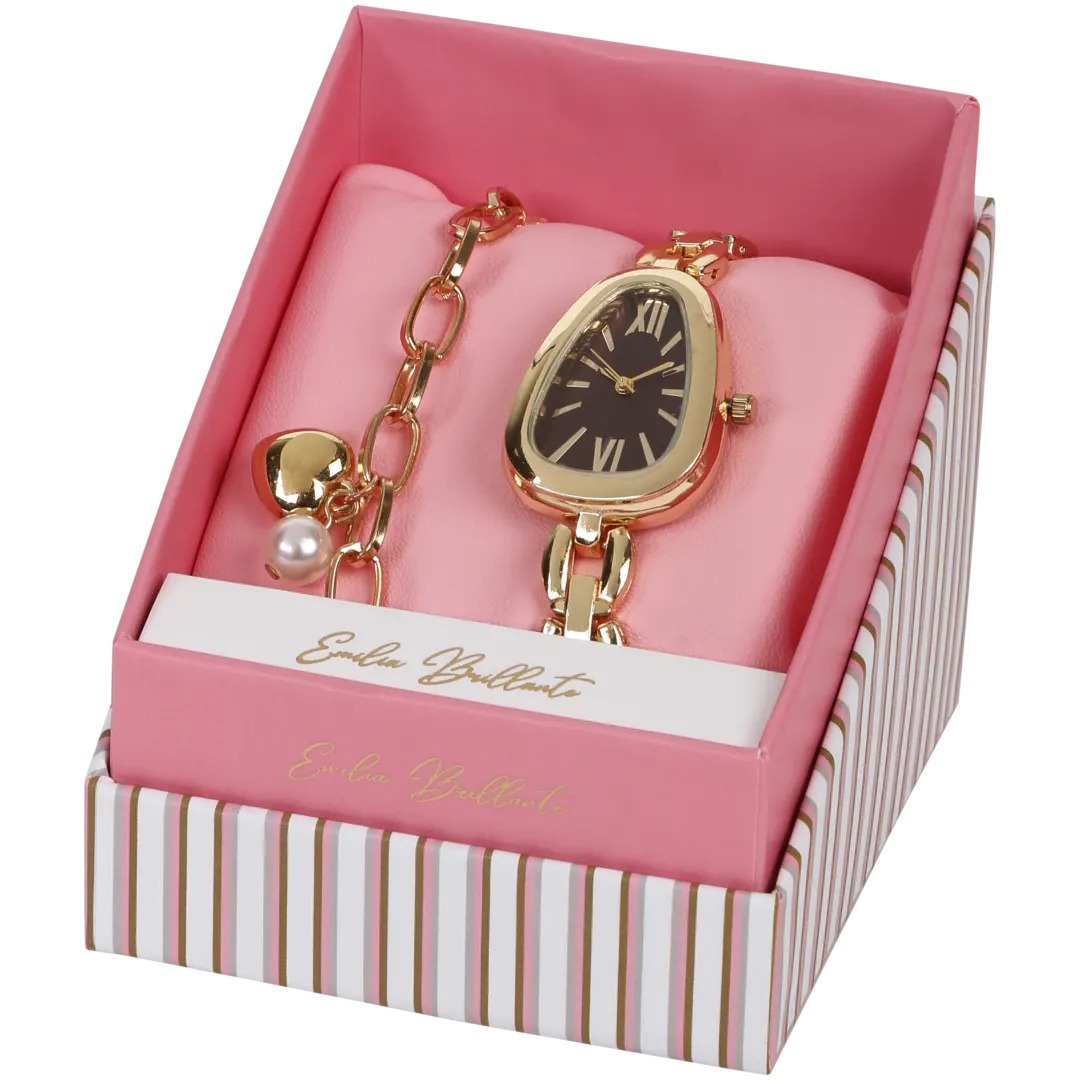 Coffret cadeau montre et bracelet pour femme