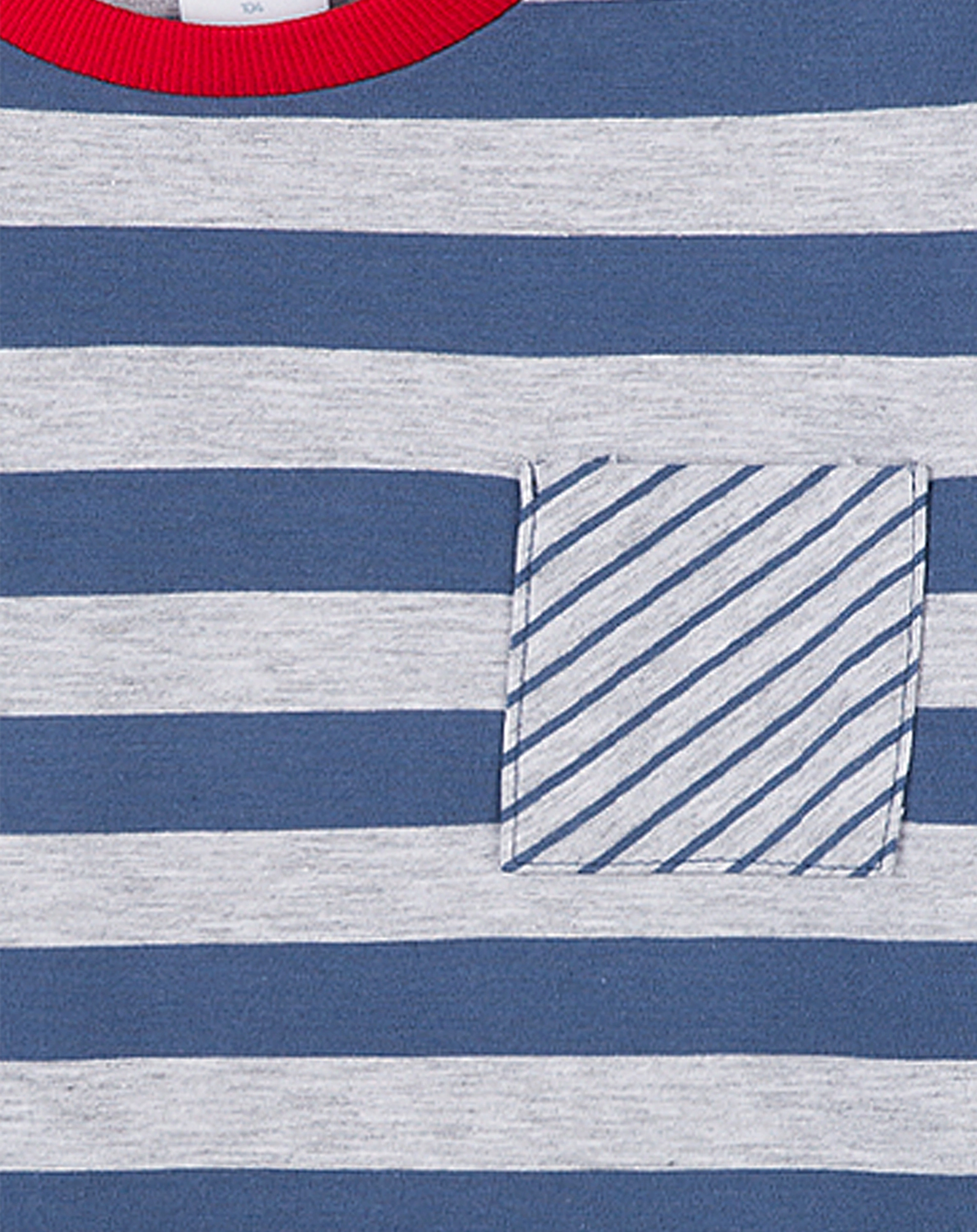 Schlafanzug lang HAPPY STRIPES in ink blue